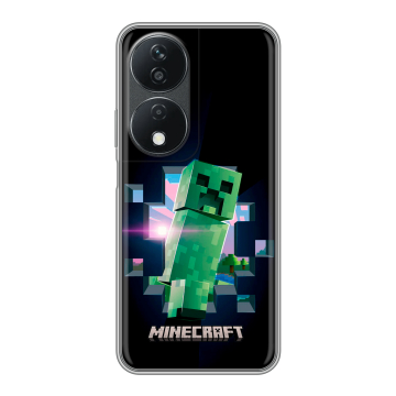 Силиконовый чехол на Honor X7b с принтом Майнкрафт Minecraft Силиконовый чехол на Honor X7b с принтом Майнкрафт Minecraft