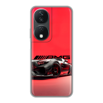 Силиконовый чехол на Honor X7b с принтом Мерседес Mercedes AMG