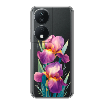 Силиконовый чехол на Honor X7b с принтом Цветы орхидеи