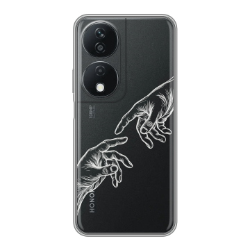 Силиконовый чехол на Honor X7b с принтом Сотворение мира
