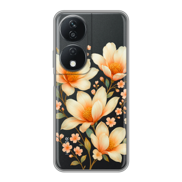 Силиконовый чехол на Honor X7b с принтом Цветы