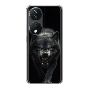 Силиконовый чехол на Honor X7b с принтом Волк Силиконовый чехол на Honor X7b с принтом Волк