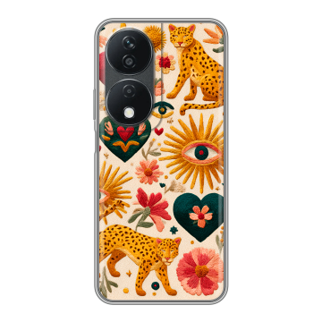 Силиконовый чехол на Honor X7b с принтом Модный принт