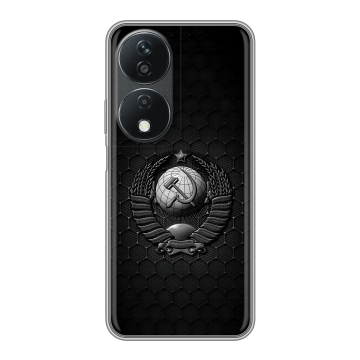 Силиконовый чехол на Honor X7b с принтом Герб Флаг СССР