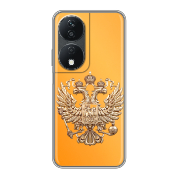 Силиконовый чехол на Honor X7b с принтом Герб Флаг России