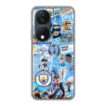 Силиконовый чехол на Honor X7b с принтом Man City Манчестер Сити
