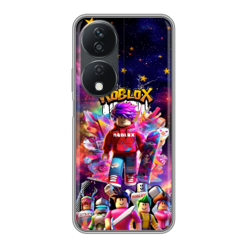 Силиконовый чехол на Honor X7b с принтом Roblox Роблокс