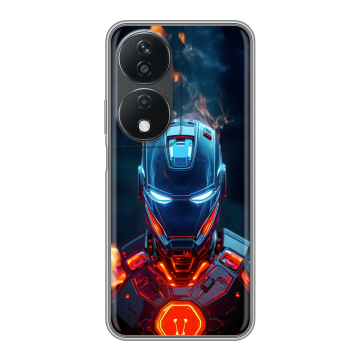 Силиконовый чехол на Honor X7b с принтом IronMan Железный человек