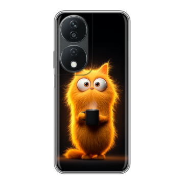 Силиконовый чехол на Honor X7b с принтом Смешной кот Силиконовый чехол на Honor X7b с принтом Смешной кот