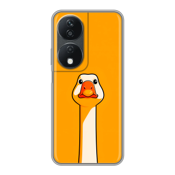 Силиконовый чехол на Honor X7b с принтом Смешная утка