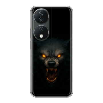 Силиконовый чехол на Honor X7b с принтом Волк