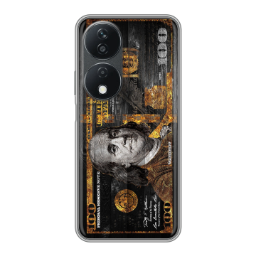 Силиконовый чехол на Honor X7b с принтом Доллар деньги Силиконовый чехол на Honor X7b с принтом Доллар деньги
