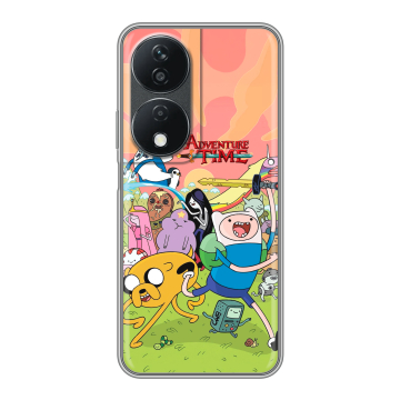 Силиконовый чехол на Honor X7b с принтом Adventure time Время приключений