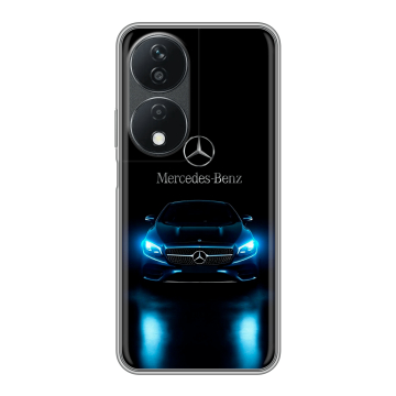 Силиконовый чехол на Honor X7b с принтом Mercedes Мерседес
