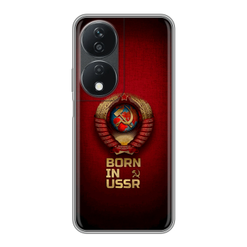 Силиконовый чехол на Honor X7b с принтом Флаг Герб СССР