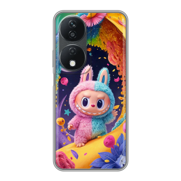 Силиконовый чехол на Honor X7b с принтом Labubu Лабубу