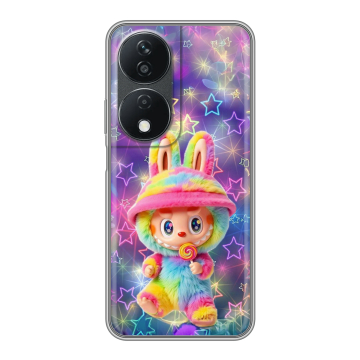 Силиконовый чехол на Honor X7b с принтом Labubu Лабубу