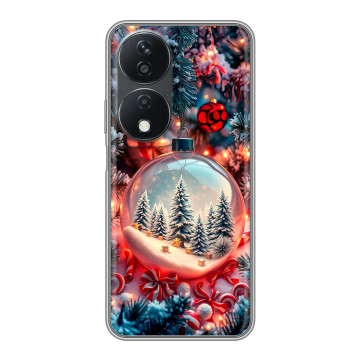 Силиконовый чехол на Honor X7b с принтом Новый год