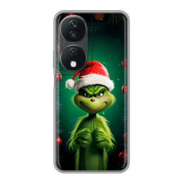 Силиконовый чехол на Honor X7b с принтом Гринч Новый год Рождество