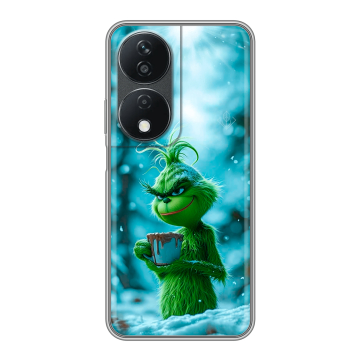 Силиконовый чехол на Honor X7b с принтом Новый год гринч