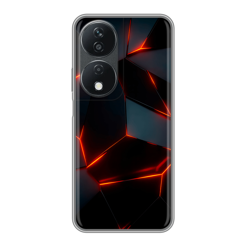 Силиконовый чехол на Honor X7b с принтом Яркие абстракции Силиконовый чехол на Honor X7b с принтом Яркие абстракции