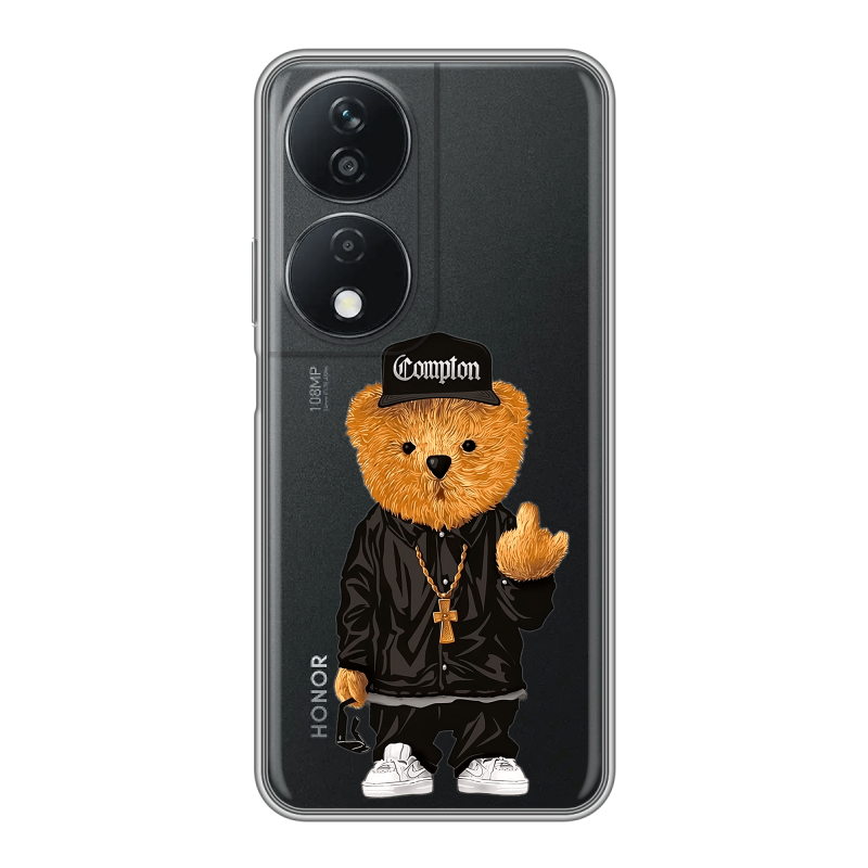 Силиконовый чехол на Honor X7b с принтом Мишка Силиконовый чехол на Honor X7b с принтом Мишка