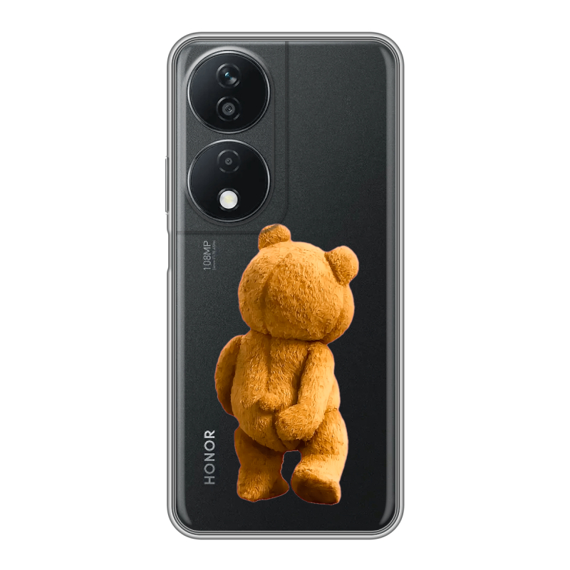 Силиконовый чехол на Honor X7b с принтом Медведь Силиконовый чехол на Honor X7b с принтом Медведь