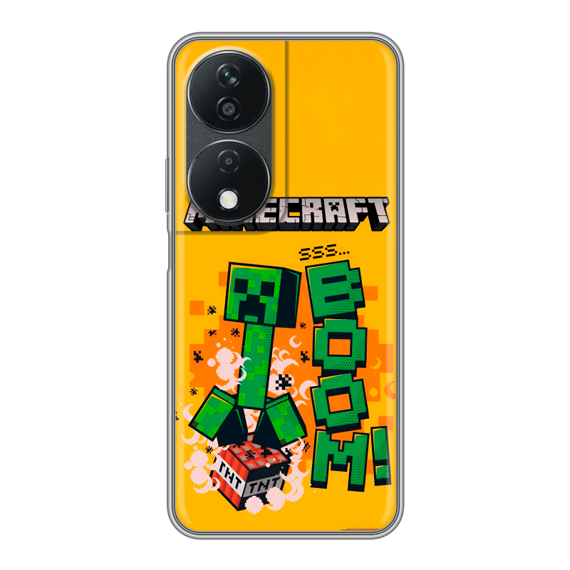 Силиконовый чехол на Honor X7b с принтом Майнкрафт Minecraft Силиконовый чехол на Honor X7b с принтом Майнкрафт Minecraft
