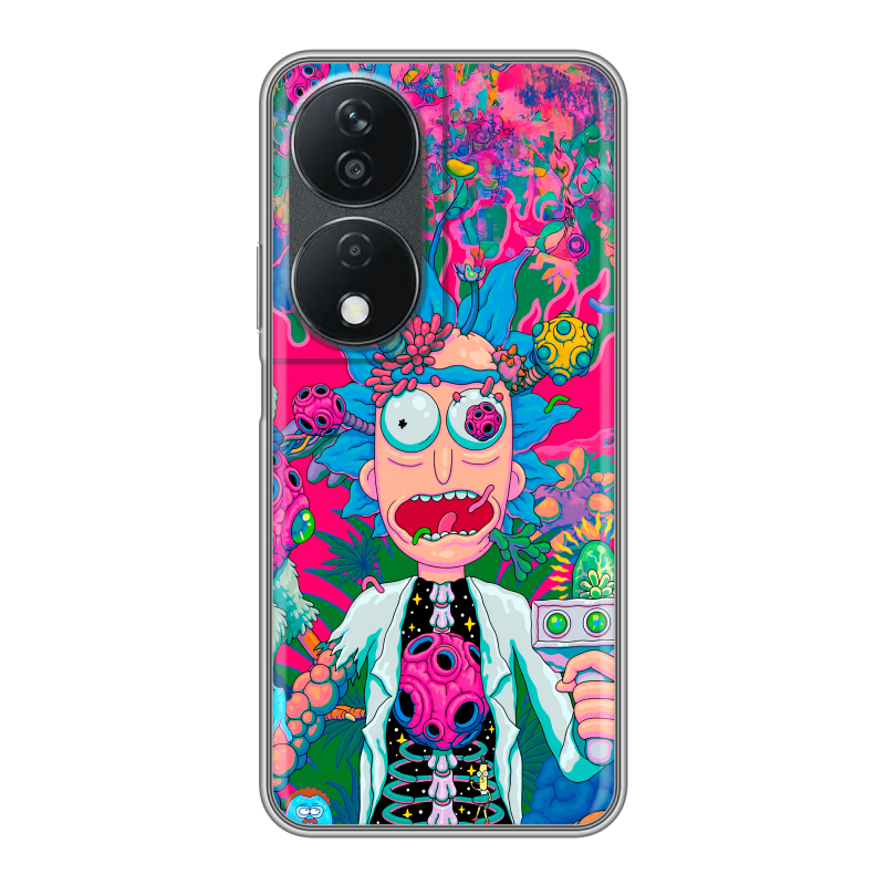 Силиконовый чехол на Honor X7b с принтом Рик и Морти Rick Morty Силиконовый чехол на Honor X7b с принтом Рик и Морти Rick Morty