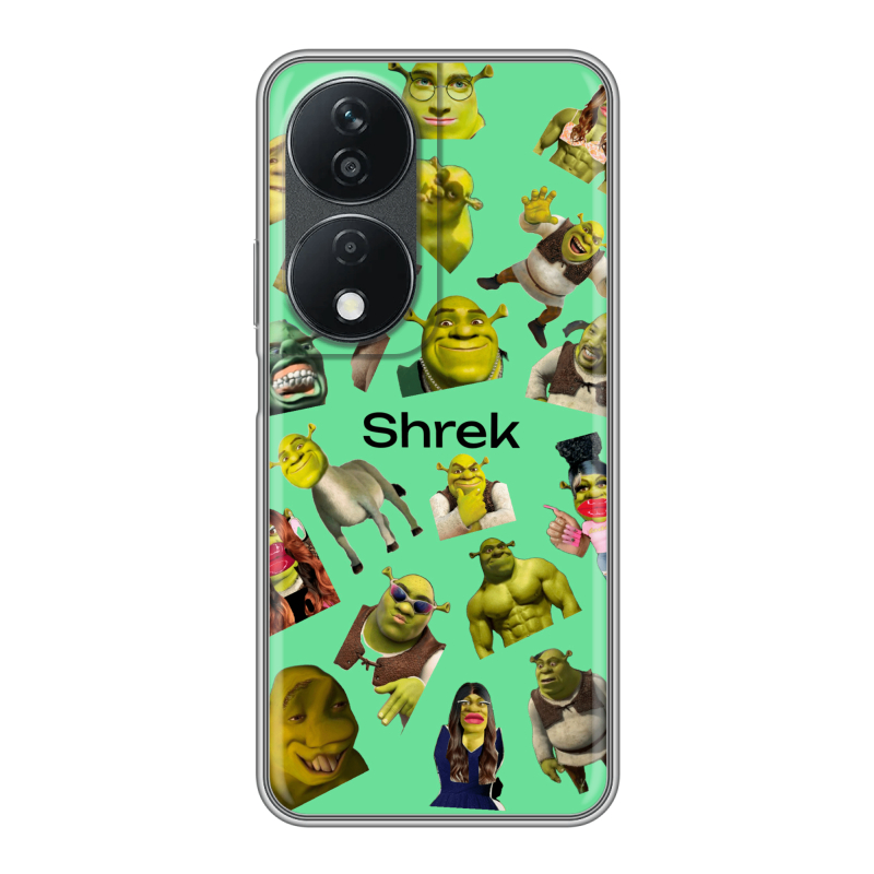 Силиконовый чехол на Honor X7b с принтом Шрек Shrek Силиконовый чехол на Honor X7b с принтом Шрек Shrek