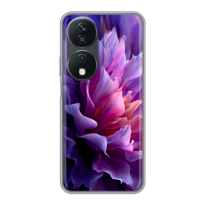 Силиконовый чехол на Honor X7b с принтом женский цветы Силиконовый чехол на Honor X7b с принтом женский цветы
