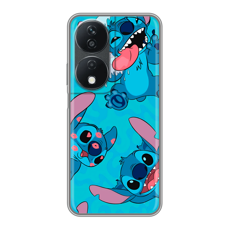 Силиконовый чехол на Honor X7b с принтом Лило и Стич Силиконовый чехол на Honor X7b с принтом Лило и Стич