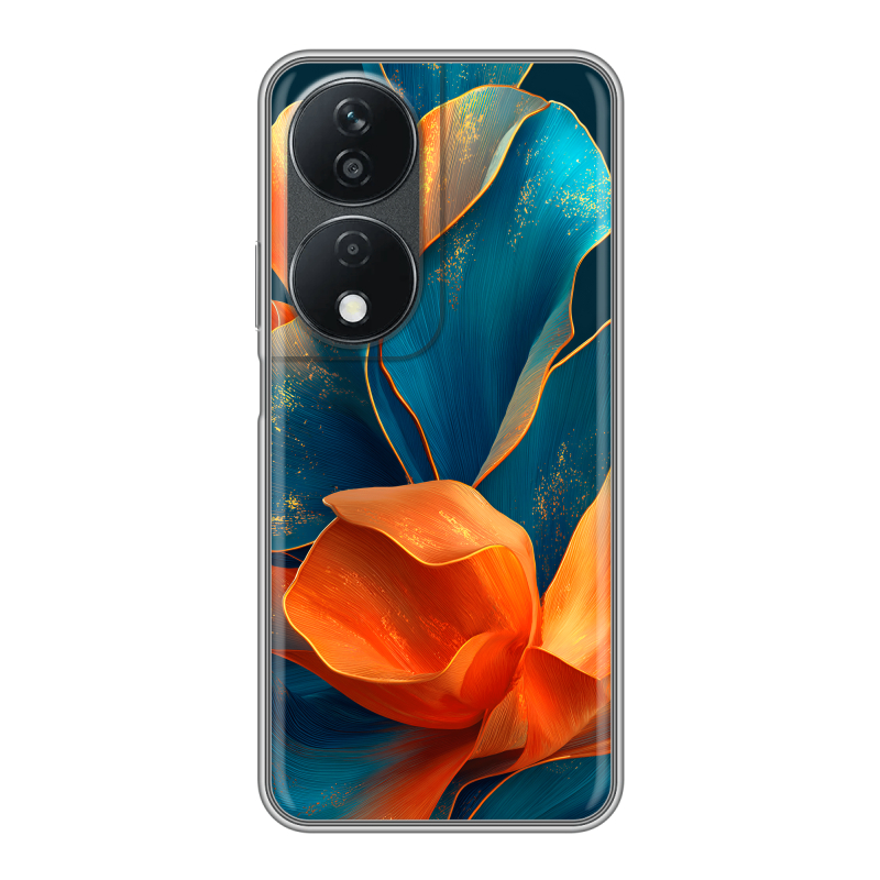 Силиконовый чехол на Honor X7b с принтом Цветы Силиконовый чехол на Honor X7b с принтом Цветы