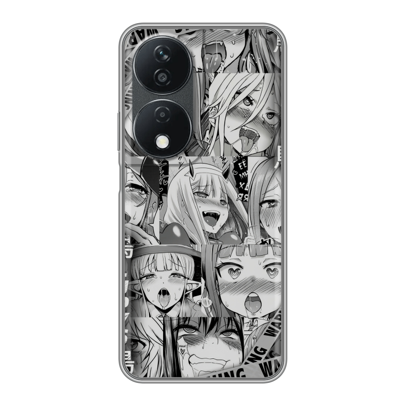 Силиконовый чехол на Honor X7b с принтом Ahegao Ахегао Аниме Силиконовый чехол на Honor X7b с принтом Ahegao Ахегао Аниме