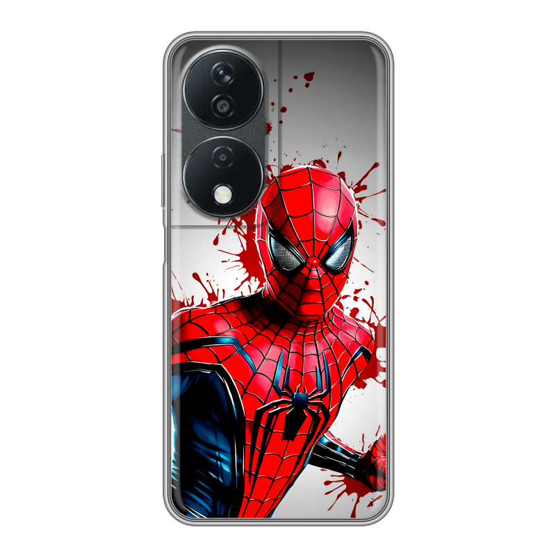 Силиконовый чехол на Honor X7b с принтом Spiderman Человек паук Силиконовый чехол на Honor X7b с принтом Spiderman Человек паук