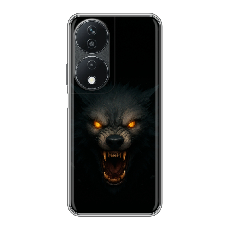 Силиконовый чехол на Honor X7b с принтом Волк Силиконовый чехол на Honor X7b с принтом Волк