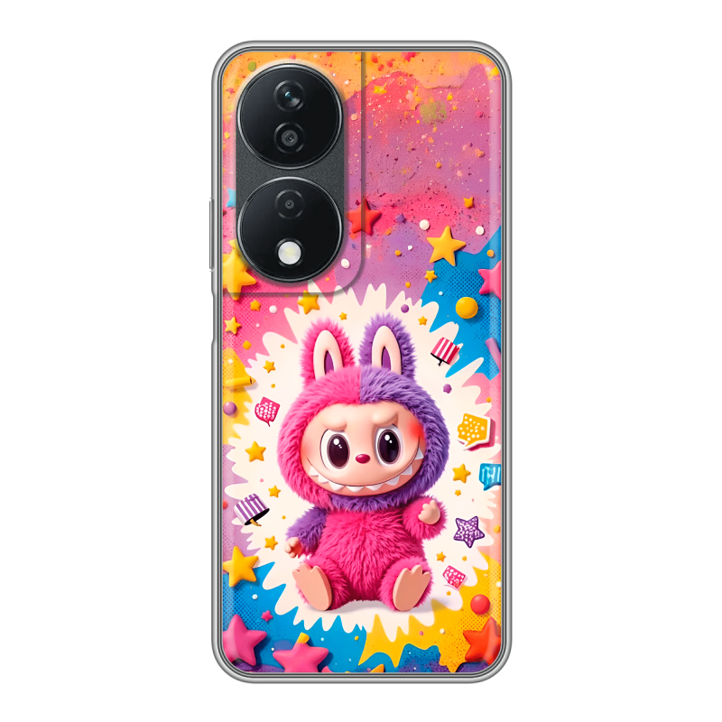 Силиконовый чехол на Honor X7b с принтом Labubu Лабубу Силиконовый чехол на Honor X7b с принтом Labubu Лабубу