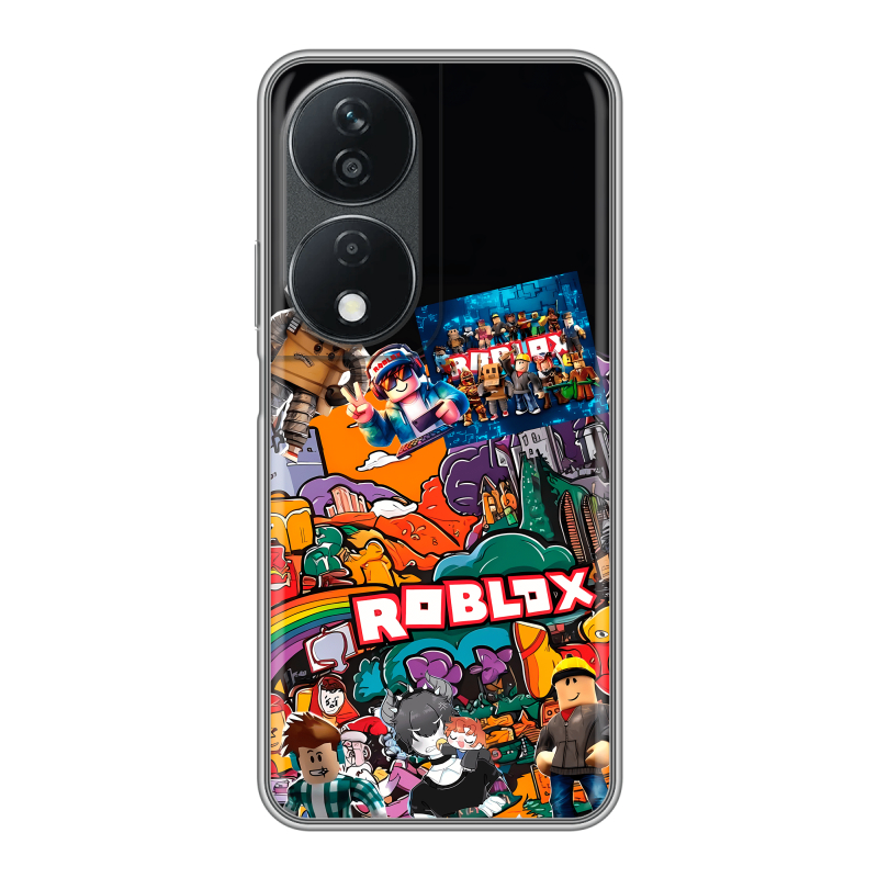 Силиконовый чехол на Honor X7b с принтом Roblox Роблокс Силиконовый чехол на Honor X7b с принтом Roblox Роблокс