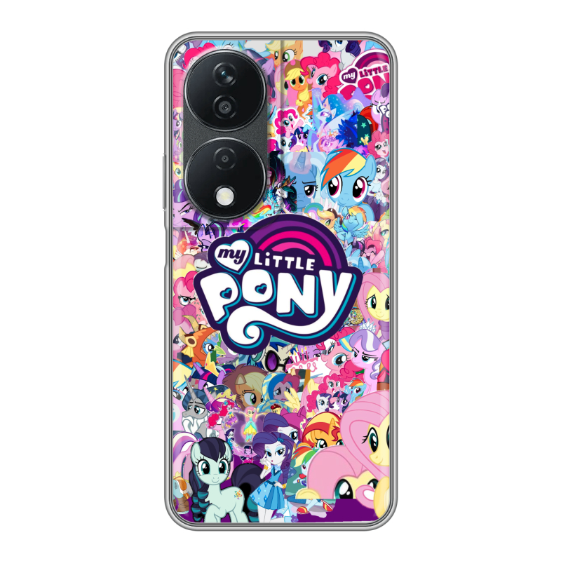 Силиконовый чехол на Honor X7b с принтом My little pony Дружба чудо Силиконовый чехол на Honor X7b с принтом My little pony Дружба чудо