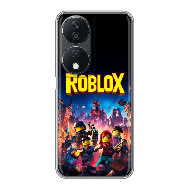 Силиконовый чехол на Honor X7b с принтом Roblox Роблокс Силиконовый чехол на Honor X7b с принтом Roblox Роблокс