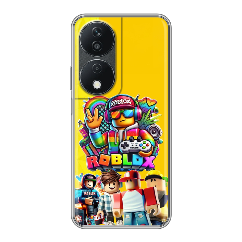 Силиконовый чехол на Honor X7b с принтом Roblox Роблокс Силиконовый чехол на Honor X7b с принтом Roblox Роблокс