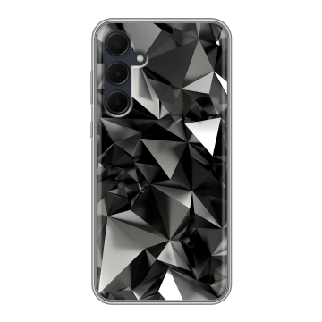 Силиконовый чехол на Samsung Galaxy A35 с принтом Черные кристаллы Силиконовый чехол на Samsung Galaxy A35 с принтом Черные кристаллы