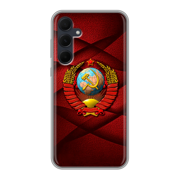 Силиконовый чехол на Samsung Galaxy A35 с принтом Герб СССР Силиконовый чехол на Samsung Galaxy A35 с принтом Герб СССР