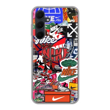 Силиконовый чехол на Samsung Galaxy A35 с принтом Найк Nike яркий
