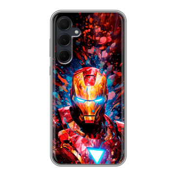 Силиконовый чехол на Samsung Galaxy A35 с принтом Железный человек Ironman