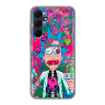 Силиконовый чехол на Samsung Galaxy A35 с принтом Рик и Морти Rick Morty