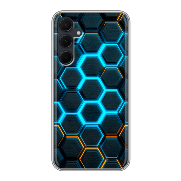 Силиконовый чехол на Samsung Galaxy A35 с принтом Неоновые соты Силиконовый чехол на Samsung Galaxy A35 с принтом Неоновые соты
