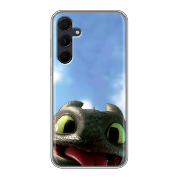 Силиконовый чехол на Samsung Galaxy A35 с принтом Как приручить дракона