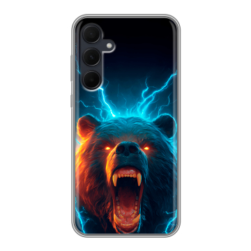 Силиконовый чехол на Samsung Galaxy A35 с принтом Медведь