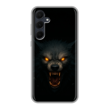 Силиконовый чехол на Samsung Galaxy A35 с принтом Волк
